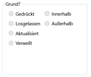 Der Bereich "Gründe". 